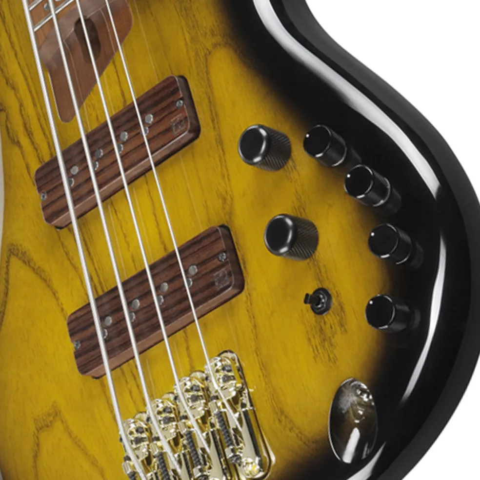 Ibanez SR4500 Prestige Bass Ash Body and Case - Desert Sunset Burst