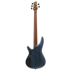 Ibanez SR6605 5-String Bass Mappa Burl Top with Rosewood Fretboard and Case - Ghost Fleet Blue Burst