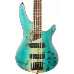 Ibanez SR1605B Premium Electric 5-String Bass, Caribbean Shoreline Flat
