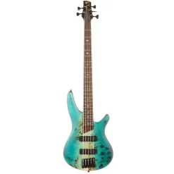 Ibanez SR1605B Premium Electric 5-String Bass, Caribbean Shoreline Flat