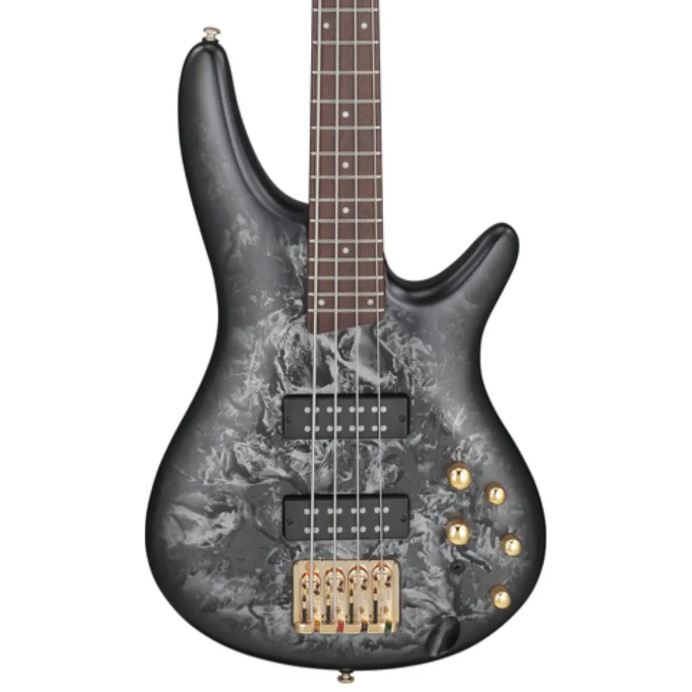 Ibanez SR300EDXBZM 4 String Electric Bass Guitar Black Ice Frozen Matte