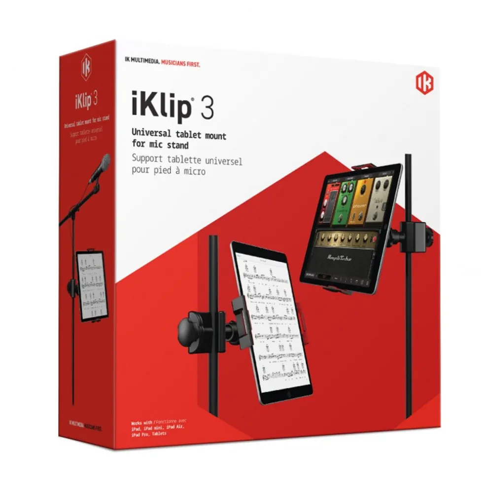IK iKlip 3 - Universal Mic Stand Support for iPad & Tablets