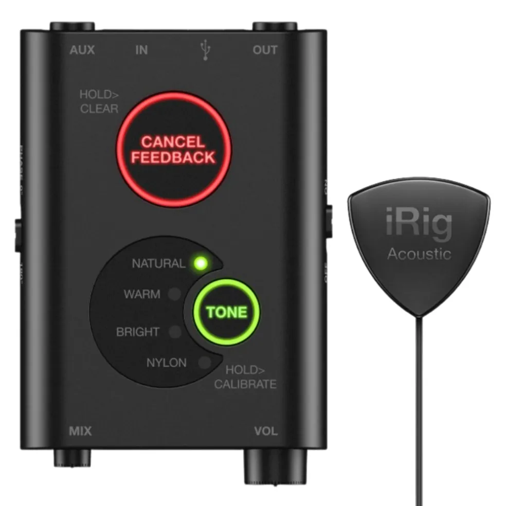 IK iRig Acoustic Stage - Advanced Digital Microphone System for Acoustic Guitar - 32-bit Preamp/DSP