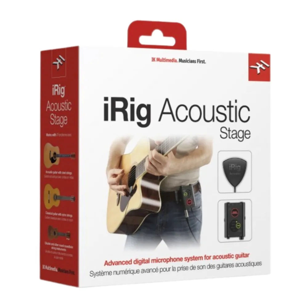 IK iRig Acoustic Stage - Advanced Digital Microphone System for Acoustic Guitar - 32-bit Preamp/DSP