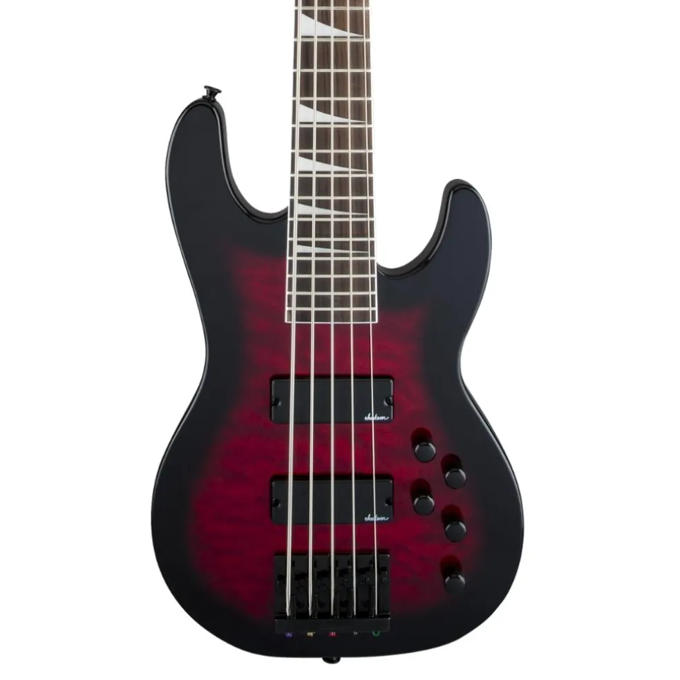 Jackson - JS Series Concert Bass JS3VQ, Amaranth Fingerboard - Transparent Red Burst | Bass Guitars | 2919021502