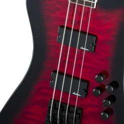 Jackson JS Series Kelly Bird JS3Q, Amaranth Fingerboard, Transparent Red Burst | Bass Guitars | 2919093591