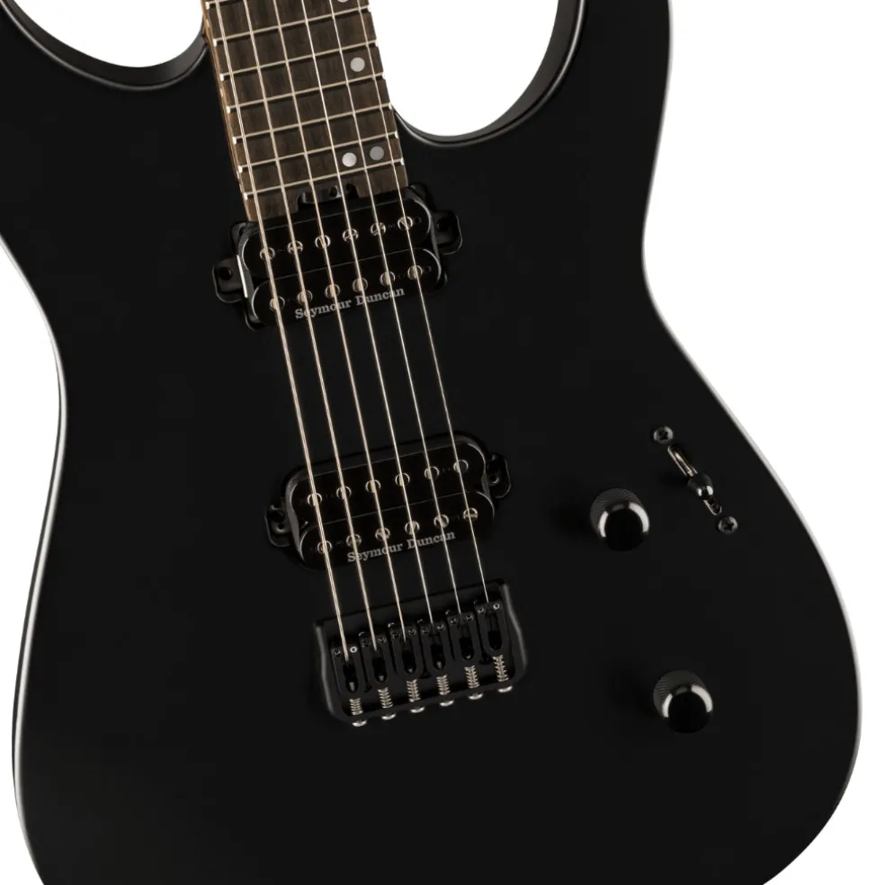 Jackson American Series Virtuoso Hardtail with Streaked Ebony Fingerboard - Satin Black