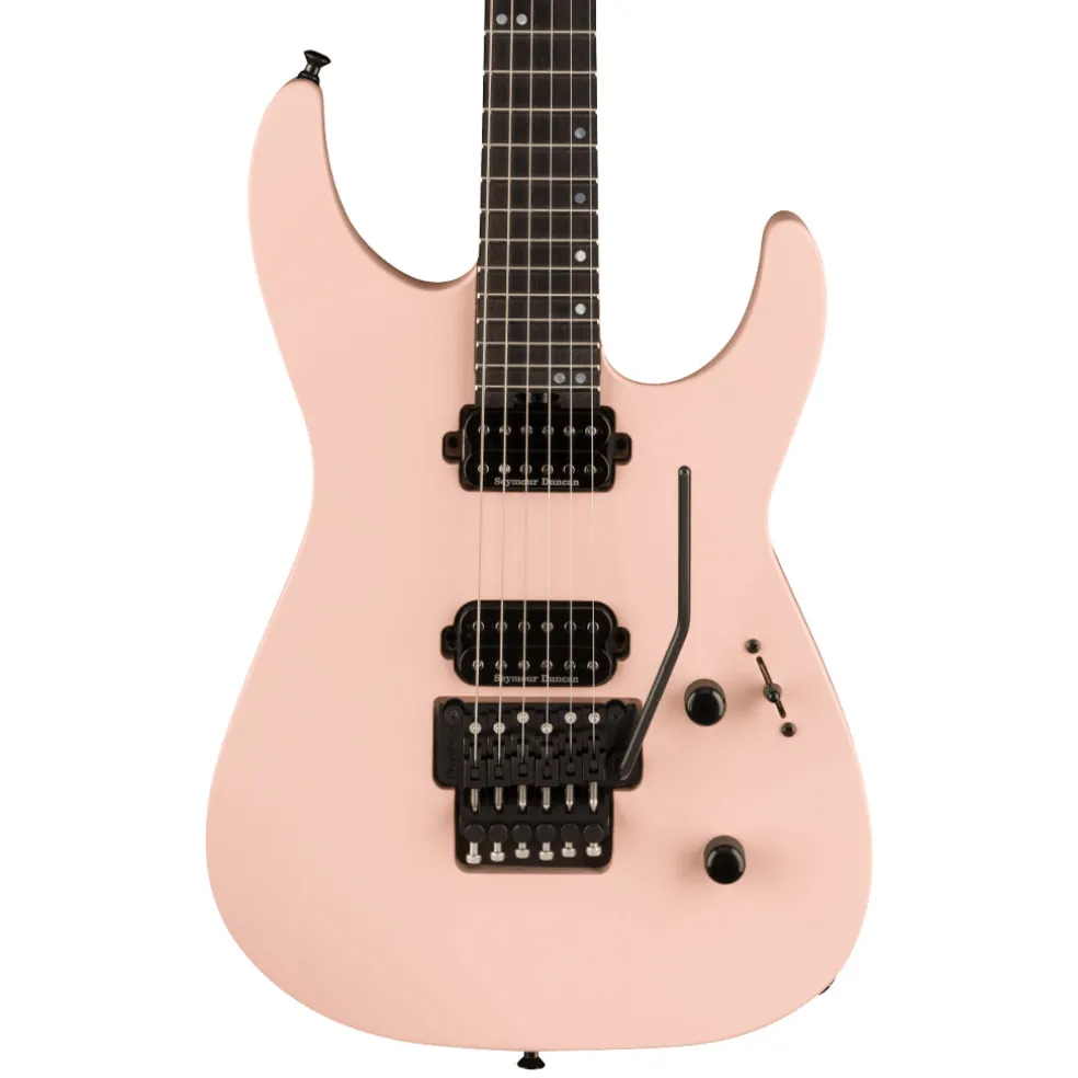 Jackson American Series Virtuoso, Streaked Ebony Fingerboard, Satin Shell Pink