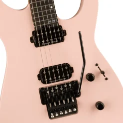 Jackson American Series Virtuoso, Streaked Ebony Fingerboard, Satin Shell Pink
