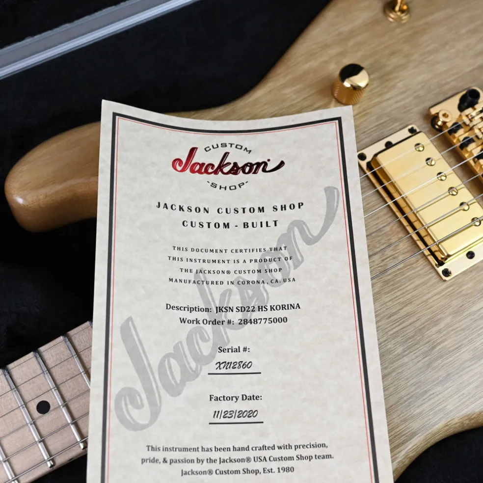 Jackson Custom Shop - Joe Williams Masterbuilt SD22 HS - Korina | Electric Guitars | XN12860A