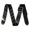 Jackson Diagonal Stud Leather Strap Black 2.5"