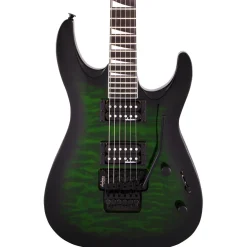 Jackson Guitar - Js Series Dinky Arch Top JS32Q - Transparent Green Burst - Amaranth Fingerboard | Electric Guitars | 2918804587