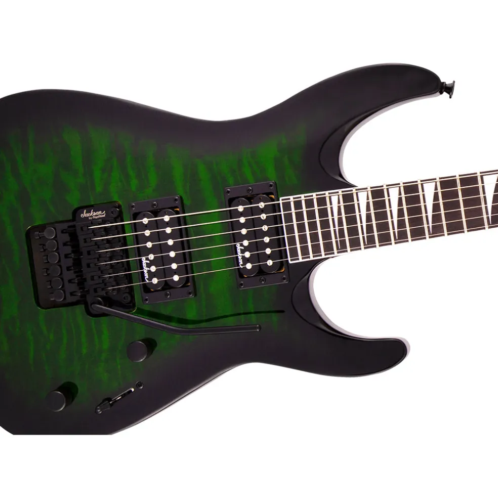 Jackson Guitar - Js Series Dinky Arch Top JS32Q - Transparent Green Burst - Amaranth Fingerboard | Electric Guitars | 2918804587
