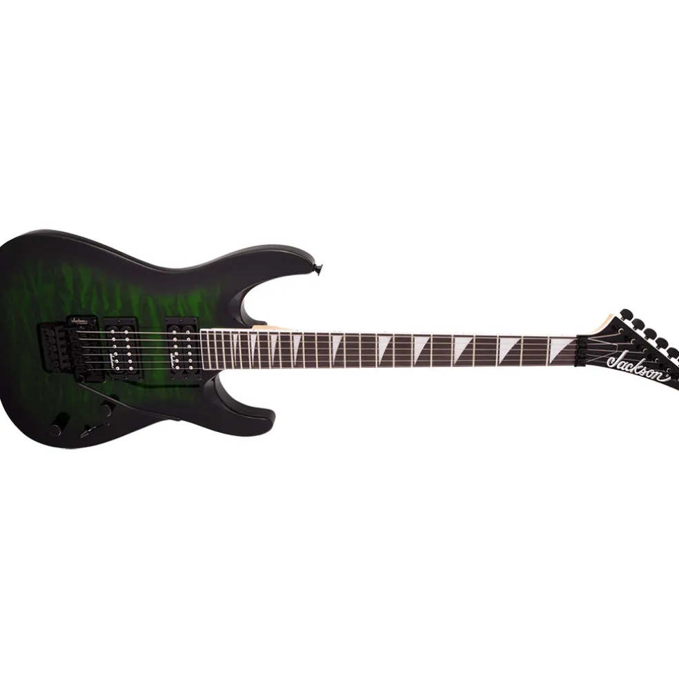 Jackson Guitar - Js Series Dinky Arch Top JS32Q - Transparent Green Burst - Amaranth Fingerboard | Electric Guitars | 2918804587