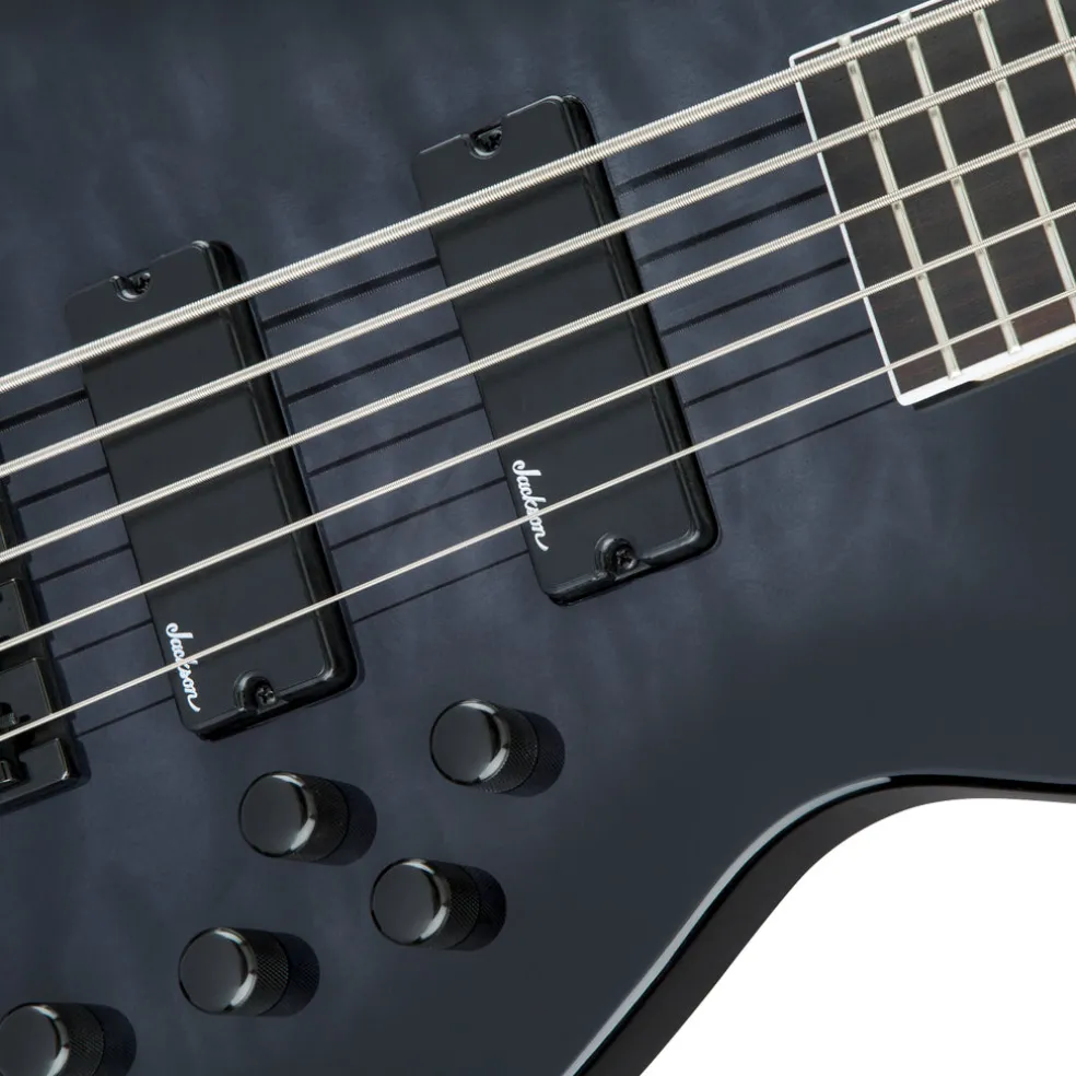 Jackson JS Series Concert Bass JS3VQ, Amaranth Fingerboard, Transparent Black Burst | Bass Guitars | 2919023585