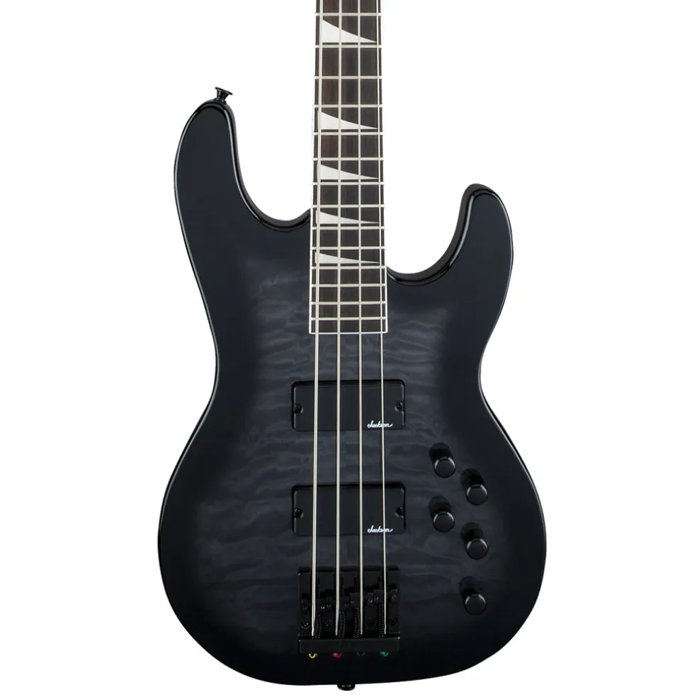 Jackson JS Series Concert Bass JS3Q, Amaranth Fingerboard, Transparent Black Burst | Bass Guitars | 2919026585