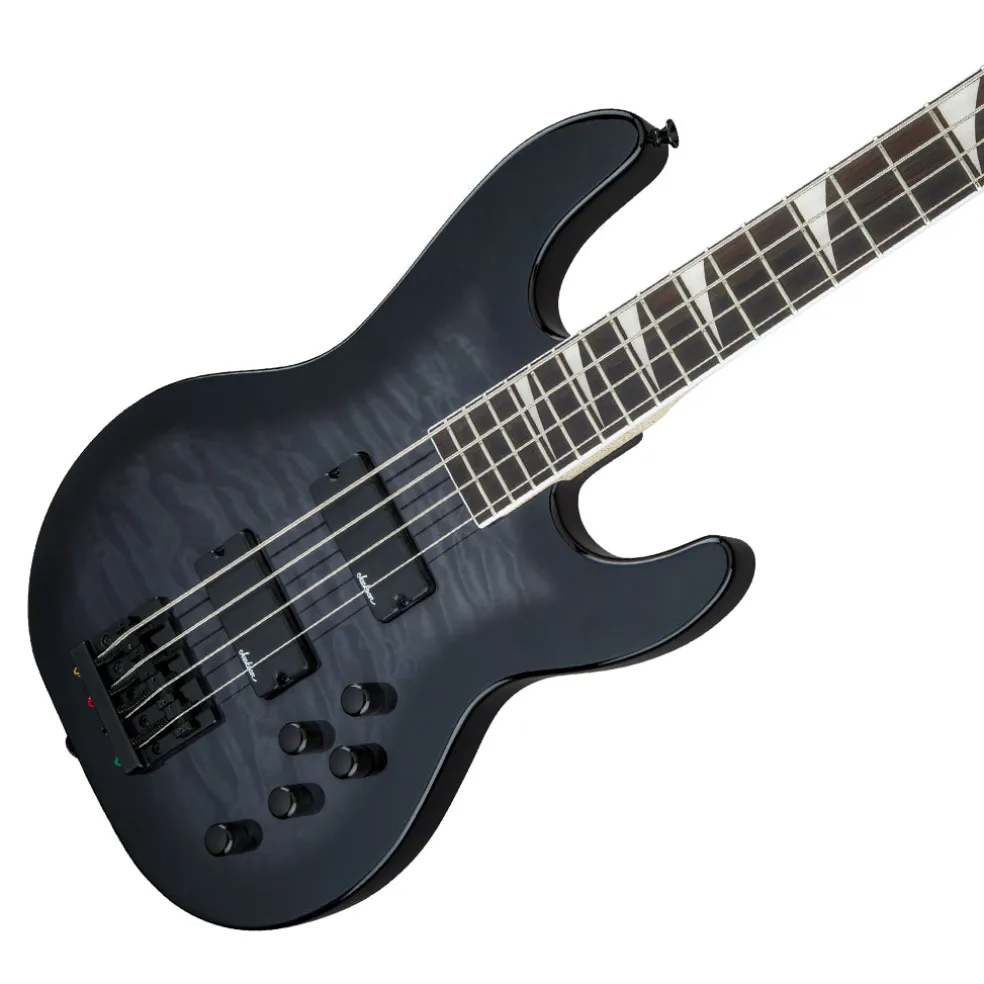 Jackson JS Series Concert Bass JS3Q, Amaranth Fingerboard, Transparent Black Burst | Bass Guitars | 2919026585