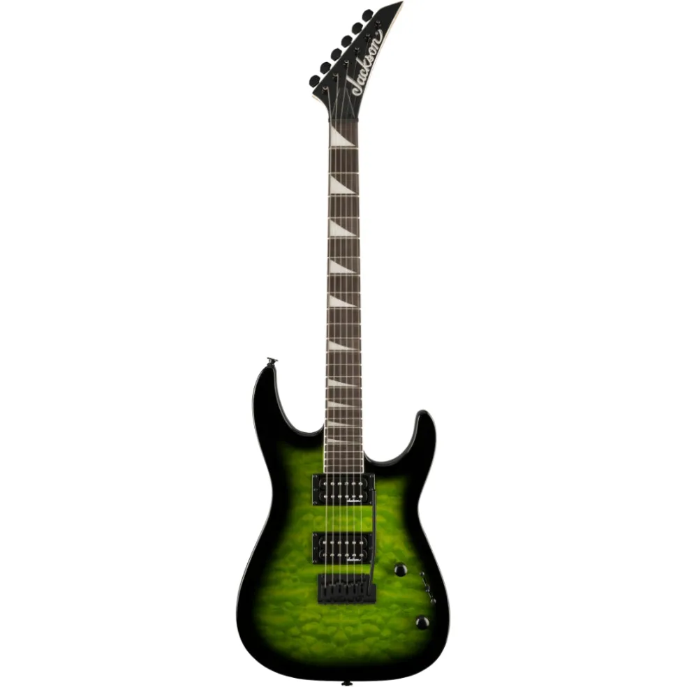 Jackson JS Series Dinky JS20 DKQ 2PT in Transparent Green Burst