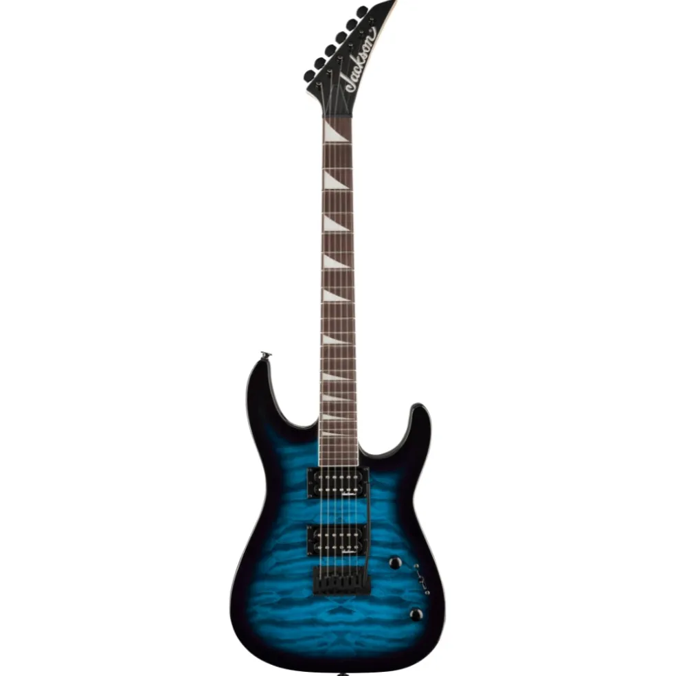 Jackson JS Series Dinky JS20 DKQ 2PT in Transparent Blue Burst