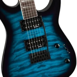 Jackson JS Series Dinky JS20 DKQ 2PT in Transparent Blue Burst