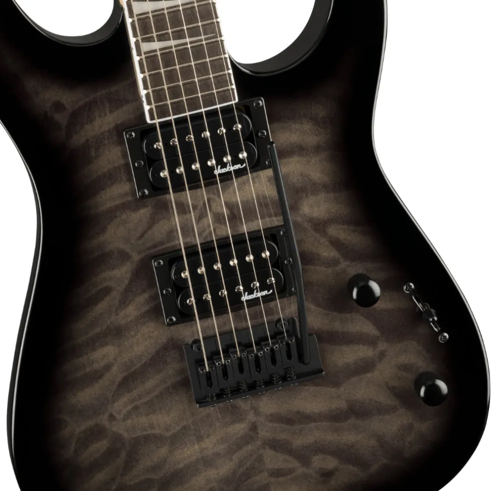 Jackson JS Series Dinky JS20 DKQ 2PT in Transparent Black Burst