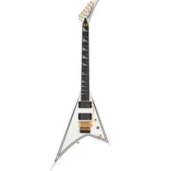 Jackson MJ Series Rhoads RR24MG, Ebony Fingerboard, White with Black Pinstripes