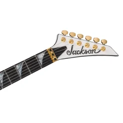 Jackson MJ Series Rhoads RR24MG, Ebony Fingerboard, White with Black Pinstripes