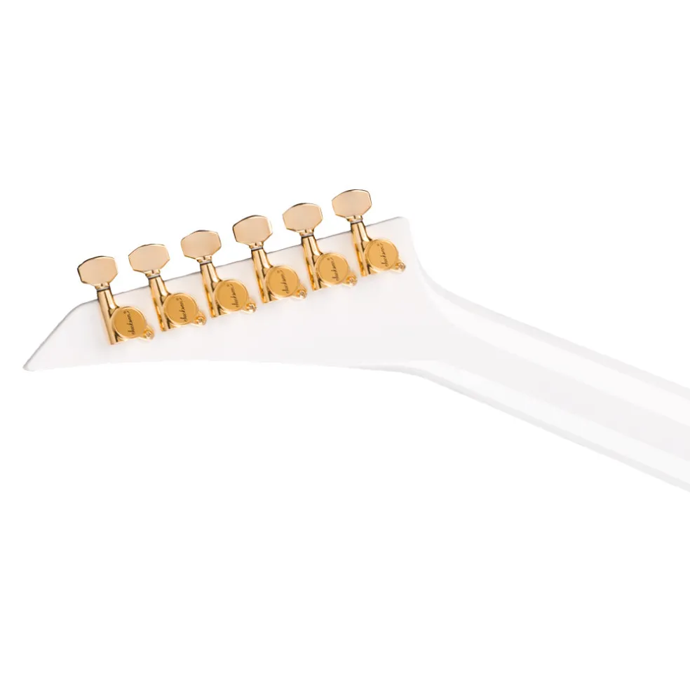 Jackson MJ Series Rhoads RR24MG, Ebony Fingerboard, White with Black Pinstripes