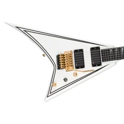 Jackson MJ Series Rhoads RR24MG, Ebony Fingerboard, White with Black Pinstripes