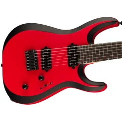 Jackson Pro Plus Series DK Modern MDK7 HT, Ebony Fingerboard, Satin Red with Black bevels