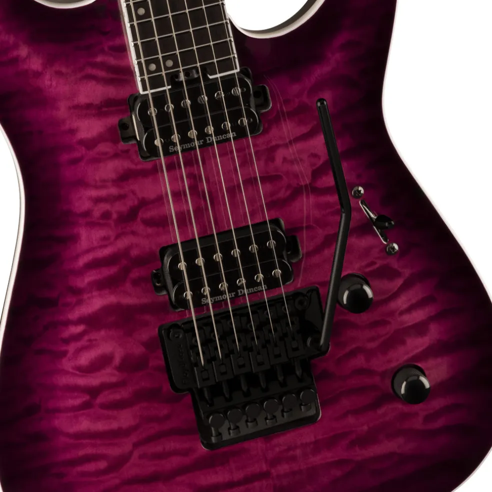 Jackson Pro Plus Series Dinky™ DKAQ, Ebony Fingerboard, Transparent Purple Burst