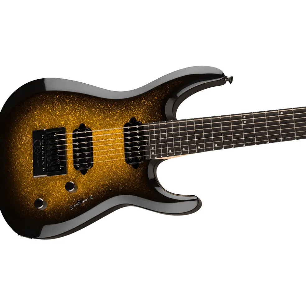 Jackson Pro Plus Series DK Modern Evertune 7, Ebony Fingerboard, Gold Sparkle