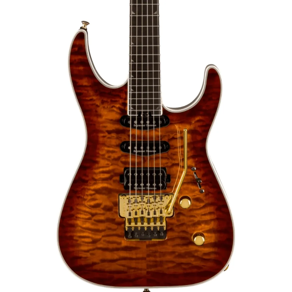 Jackson Pro Plus Series Soloist™ SLA3Q, Ebony Fingerboard, Amber Tiger Eye