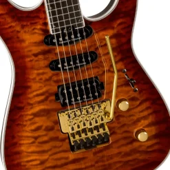 Jackson Pro Plus Series Soloist™ SLA3Q, Ebony Fingerboard, Amber Tiger Eye