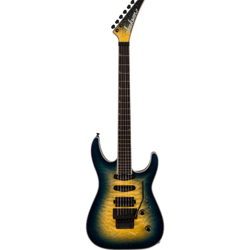 Jackson Pro Plus Series Soloist™ SLA3Q, Ebony Fingerboard, Amber Blue Burst