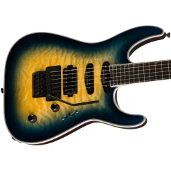 Jackson Pro Plus Series Soloist™ SLA3Q, Ebony Fingerboard, Amber Blue Burst