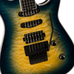 Jackson Pro Plus Series Soloist™ SLA3Q, Ebony Fingerboard, Amber Blue Burst