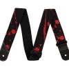 Jackson Splatter Strap, Black and Red, 2" | Guitar Straps | 2992562001