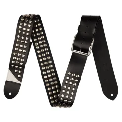 Jackson Stud Leather Strap Black 2.5"