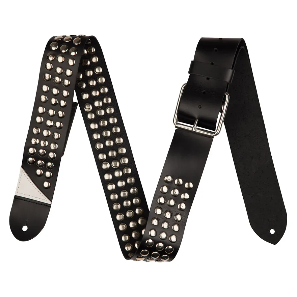 Jackson Stud Leather Strap Black 2.5"