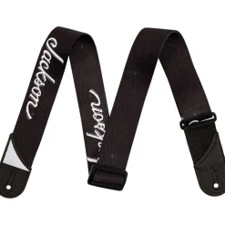 Jackson White Logo Strap, Black, 2" | Guitar Straps | 2995378006