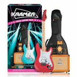Kramer Focus VT211S Guitar Pack w/ Crush & Accessories - Ruby Red