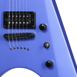 Kramer Nite-V String Through Electric Guitar - Royal Blue Metallic