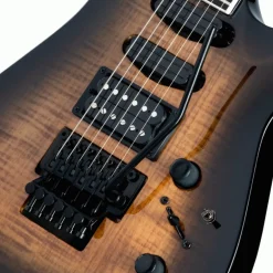 Kramer SM-1 Figured Electric Guitar - Black Denim Perimeter