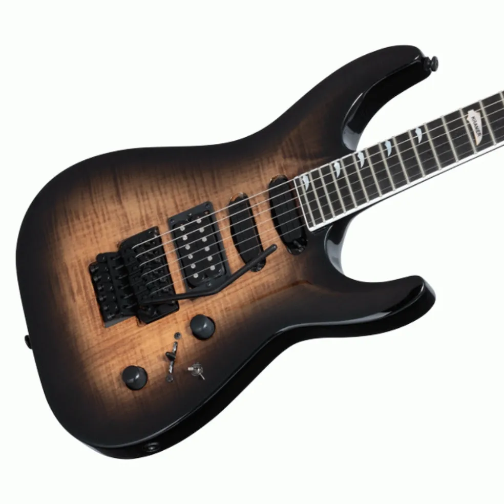 Kramer SM-1 Figured Electric Guitar - Black Denim Perimeter