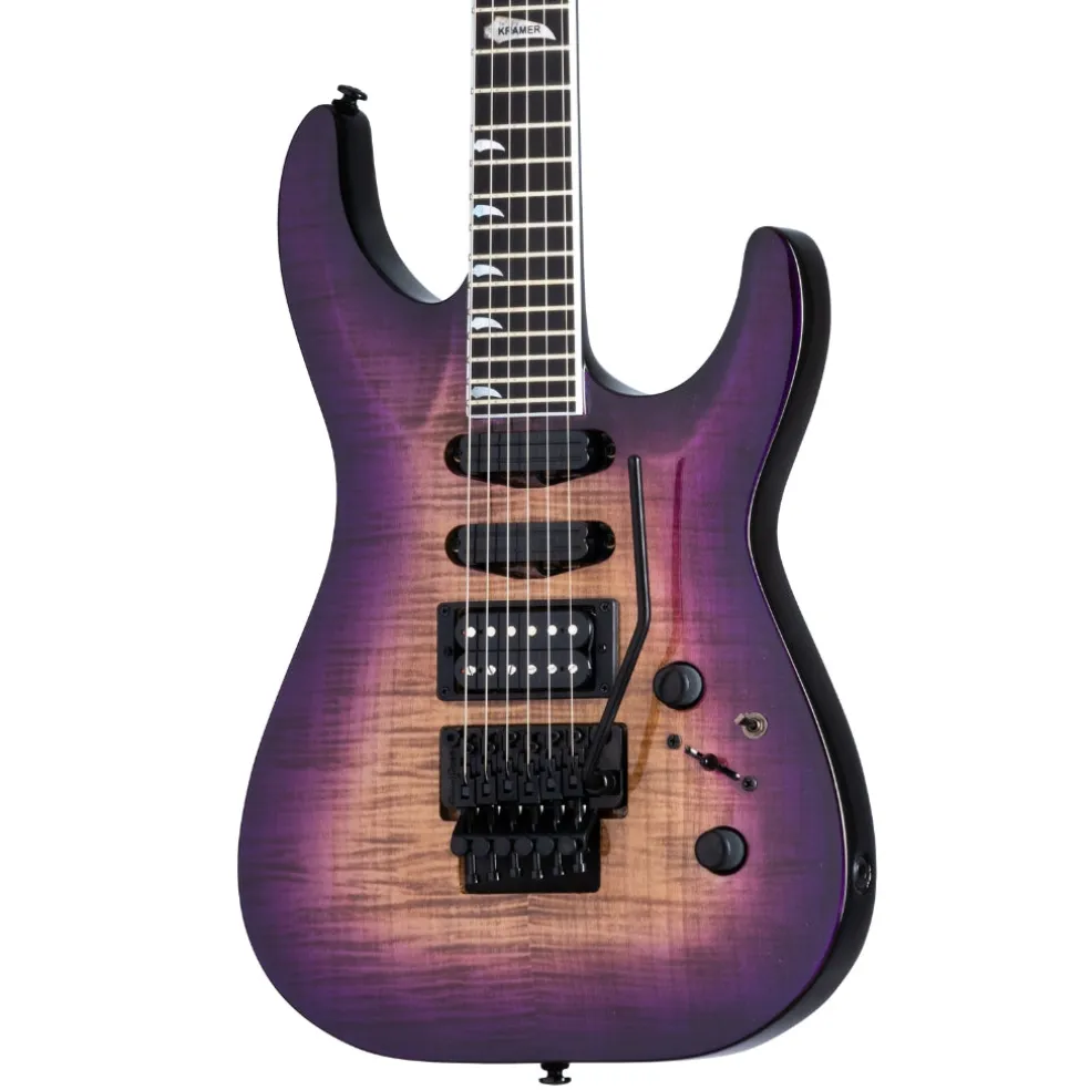 Kramer SM-1 Figured Electric Guitar - Royal Purple Perimeter
