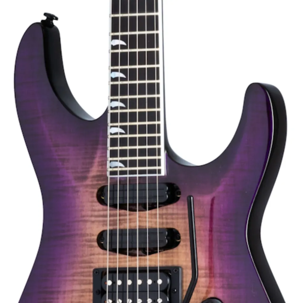 Kramer SM-1 Figured Electric Guitar - Royal Purple Perimeter