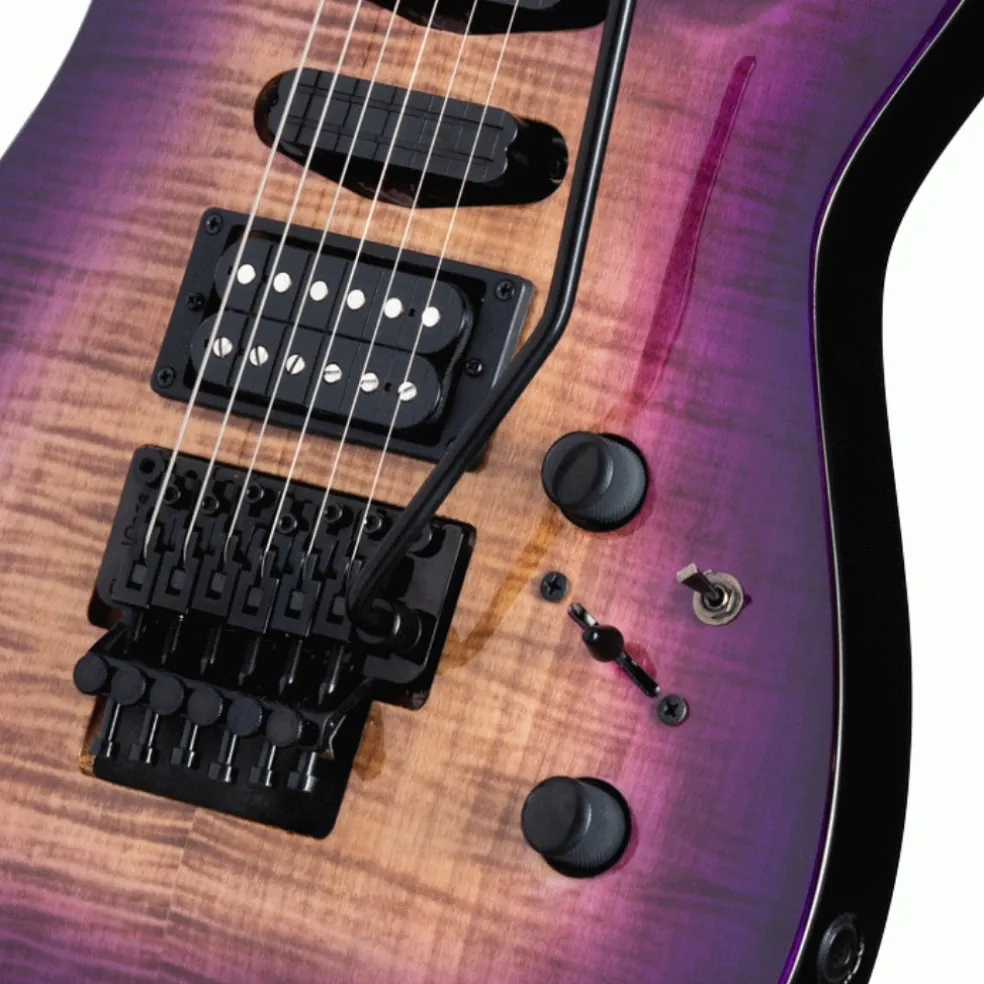 Kramer SM-1 Figured Electric Guitar - Royal Purple Perimeter