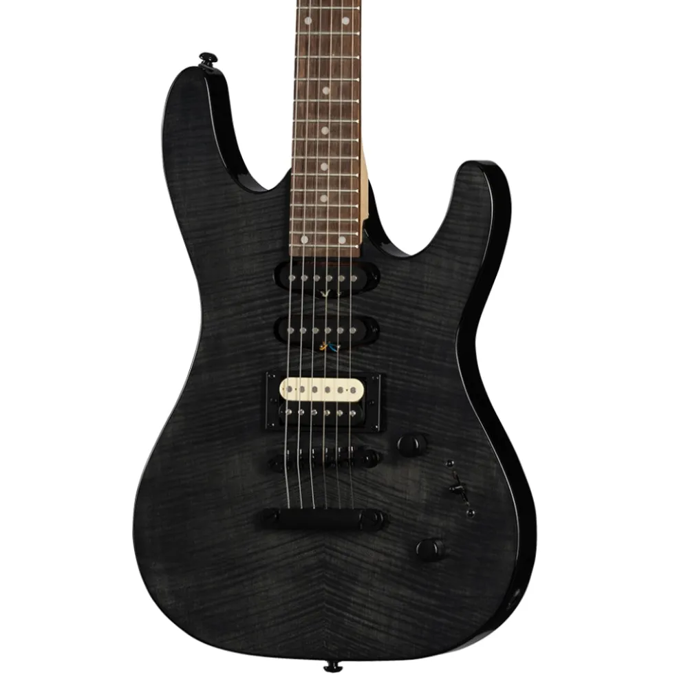 Kramer Striker Figured Stoptail Electric Guitar - Transparent Black