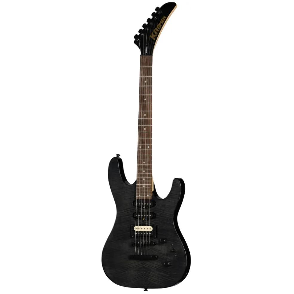 Kramer Striker Figured Stoptail Electric Guitar - Transparent Black